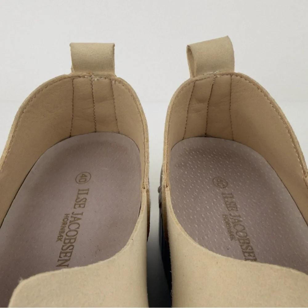 Ilse Jacobsen Tulip Platform Sandals Beige Peep Toe Comfort EU 40 US 9